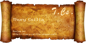 Thury Csilla névjegykártya