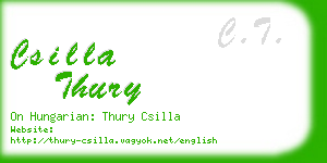 csilla thury business card